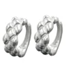 Creolen Creole Ohrringe 15x6mm 925 Silber teilmatt Ohrschmuck Damen