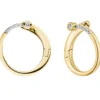 Creolen Ø 19,8mm aus 585 Gold Gelbgold mit 12 Diamanten Brillanten 0,125 Ct W-SI