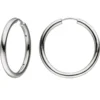 Creolen 31mm Klappcreolen, rund, 925 Silber rhodiniert Ohrringe Ohrschmuck