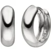 Creolen 14,9mm Klappcreolen, rund, 925 Silber rhodiniert Ohrringe Ohrschmuck