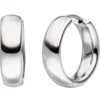 Creolen 20,2mm Klappcreolen, rund, 925 Silber, rhodiniert Ohrringe Ohrschmuck