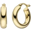 Creolen 16,9mm Klappcreolen, rund, 925 Silber gelbvergoldet Ohrringe Ohrschmuck