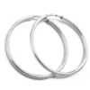Creolen 32mm Ohrringe Ohrschmuck, rund glänzend, 925 Sterlingsilber