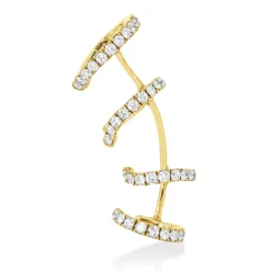 Creolen Ohrmanschette aus 585 Gelbgold 39 Brillanten 0,84ct TW-VSI/SI 36,6x13,1mm