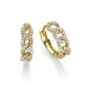 Creolen Panzer 12,5x3,8mm 585 Gold Gelbgold mit 74 Diamanten 0.31ct TW-SI