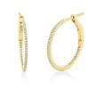 Creolen schmal aus 750 Gold Gelbgold 86 Diamanten 0,17ct TW-SI 19,2x0,8mm