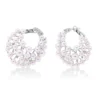 Creolen 750 Weißgold 58 Akoya-Perlen weiß 32 Brillanten 0,23ct TW-SI 27,3x10,5mm