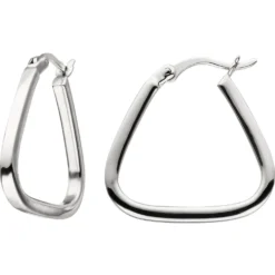 Creolen 2,1x20,2mm Silbercreolen 925 Silber rhodiniert Ohrschmuck Ohrringe
