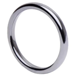 Dünner Ring aus Hämatit 3mm breit rund grau dunkelgrau schmal schlicht Steinring