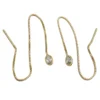 Durchzieher Ohrhänger 93x3mm mit Zirkonia 375 Gold Gelbgold Goldohrringe
