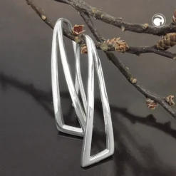 Durchzieher 30x8mm Ohrhaken Dreieck 925 Silber Ohrhänger Ohrschmuck