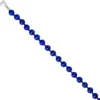 Edelsteinkette Kette Collier aus Lapis Lazuli Lapislazuli blau 925 Silber 45cm