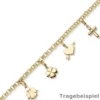 Einhänger Engel Engelchen Anhänger Charm aus 585 Gold Gelbgold glänzend 11x21mm