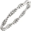 Elastisches Armband Kugelarmband 2-reihig aus 925 Silber verschlungen 16,5cm