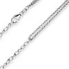 Fantasiekette Silberkette Collier Halskette aus 925 Silber rhodiniert 42cm