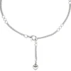 Fußkette Fußkettchen Fußschmuck Herz 925 Echt Silber Damen 27cm
