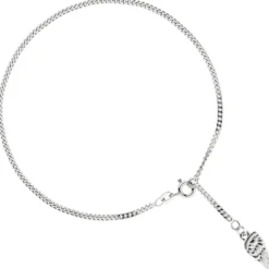 Fußkette Fußkettchen Panzerkette Flügel 925 Silber 23-25cm Fußschmuck