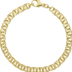 Garibaldiarmband Armband Armkette aus 585 Gold Gelbgold massiv, 19cm, Unisex
