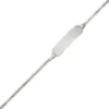 Goldarmband für Kinder, Schildband, 585 Gold Weißgold, 14cm verkürzbar
