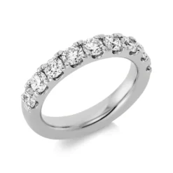 Halb-Memoire Ring aus 950 Platin 9 Brillanten 1,57ct TW-SI B:4,1mm