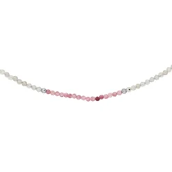 Halskette Collier aus Labradorit & Turmalin & Hämatin 45cm Edelsteinkette