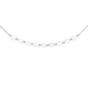 Halskette Collier aus 925 Silber rhodiniert spitzovale Plättchen 42-45cm Damen