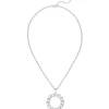 Halskette Collier Erbskette mit Anhänger Kreis Ø 32,8mm aus Edelstahl 42-46cm