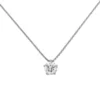 Halskette Collier Solitär Brillant-Anhänger 1,0 Ct W/SI 585 Gold Weißgold 45cm