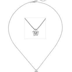 Halskette Collier Solitär Brillant-Anhänger 1,0 Ct W/SI 585 Gold Weißgold 45cm