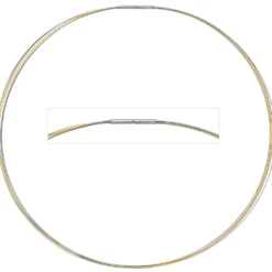 Halsreif Omegareif Halskette Collier Edelstahl 5-reihig bicolor vergoldet 42cm