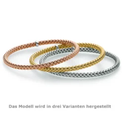 Himbeer-Armband Armreif Armschmuck elastisch 4mm 750 Gold Gelbgold stretch