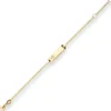 Id-Armband Rund-Ankerkette Schildband, Engel aus 750 Gold Gelbgold 14cm