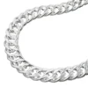 Kette Collier aus 925 Echt Silber, Doppelpanzer Silberkette, 50cm