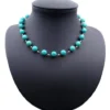 Kette Collier aus Türkis-Howlith, Ø10mm, Länge 48cm