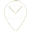Kette Collier Halskette mit 5 Plättchen flach glänzend 375 Gold Gelbgold 41-43cm