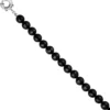 Kette Collier Halskette Onyx schwarz facettiert Edelstahl 60cm Edelsteinkette
