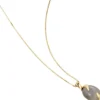 Kettenanhänger Anhänger 12x23,6mm mit Mondstein 585 Gold Gelbgold für Damen