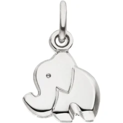 Kinder Anhänger Elefant aus 925 Silber rhodiniert 11x9mm Kinderschmuck