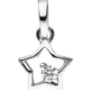 Kinder Anhänger Stern Sternchen 925 Silber Zirkonia weiß Halsschmuck 8,6x8mm