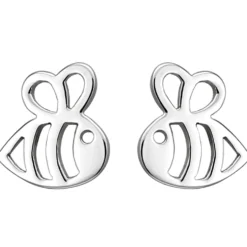 Kinder Ohrstecker Biene Bienen aus 925 Silber Ohrringe Ohrschmuck rhodiniert
