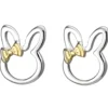 Kinder Ohrstecker Hase Hasen 925 Silber bicolor vergoldet Ohrringe Ohrschmuck