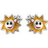 Kinder Ohrstecker Sonne aus 925 Silber mit Lackeinlagen multicolor Ohrschmuck