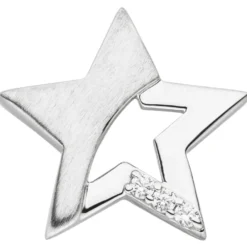 Kinder Schmuck-Set Stern 925 Silber mit Zirkonia Ohrstecker Anhänger Kette 42cm