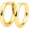 Kleine Creolen 1,7x10mm aus 585 Gold Gelbgold Ohrringe rund glänzend