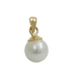 Kleiner Anhänger 6mm Perlenanhänger Süßwasserzuchtperle rund 375 Gold Gelbgold