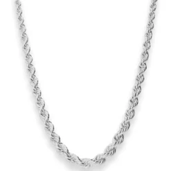 Kordelkette im Verlauf Silberkette Collier Halskette aus 925 Silber 45cm