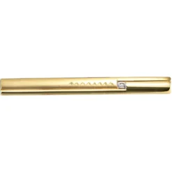 Krawatten-Schieber 333 Gold Gelbgold und 925 Silber Zirkonia teilmattiert Herren