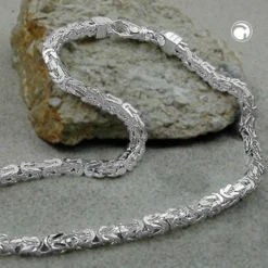 Lange Kette Collier Königskette aus 925 Silber, L: 80cm