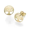 Lebensbaum Ohrstecker Stecker Ohrringe Ohrschmuck 10mm Kreis 585 Gold Gelbgold