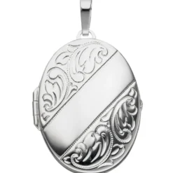 Medaillon Amulett Anhänger 29,2x40mm zum Öffnen aus 925 Echt Silber für Damen